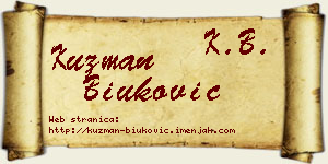 Kuzman Biuković vizit kartica
